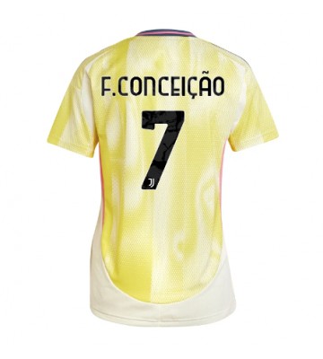 Juventus Francisco Conceicao #7 Segunda Equipación Mujer 2024-25 Manga Corta